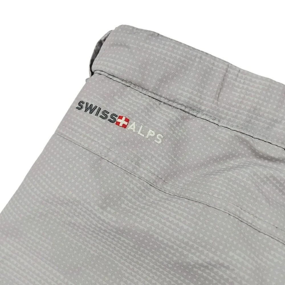 Swiss ALPS Cargo Snow Pants Youth Large 14/16 Gray Insulated Ankle Zip Winter